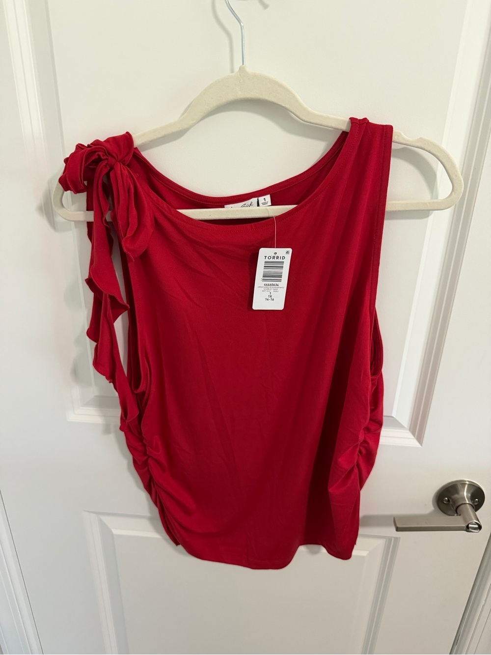 Torrid Love Sick Red One-Shoulder Tie-Shoulder Tank Top and Skirt Matching Set